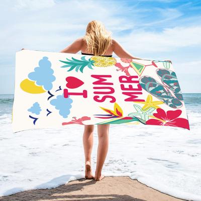 Beach Towel Super Soft Sand Free Rectangular Shaped 3D Animal Print Microfiber Beach