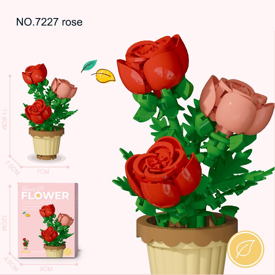 

Mini Flower Pot Building Blocks Flower Bouquet Blocks Educational Kids Toys Mother s Day Gift