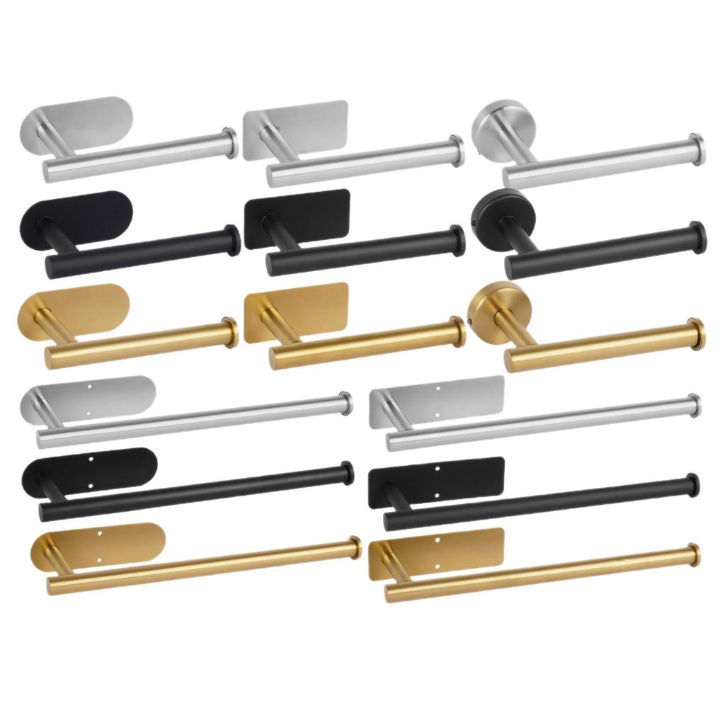 Stainless Steel No-Drill Wall-Mounted Toilet Paper Holder