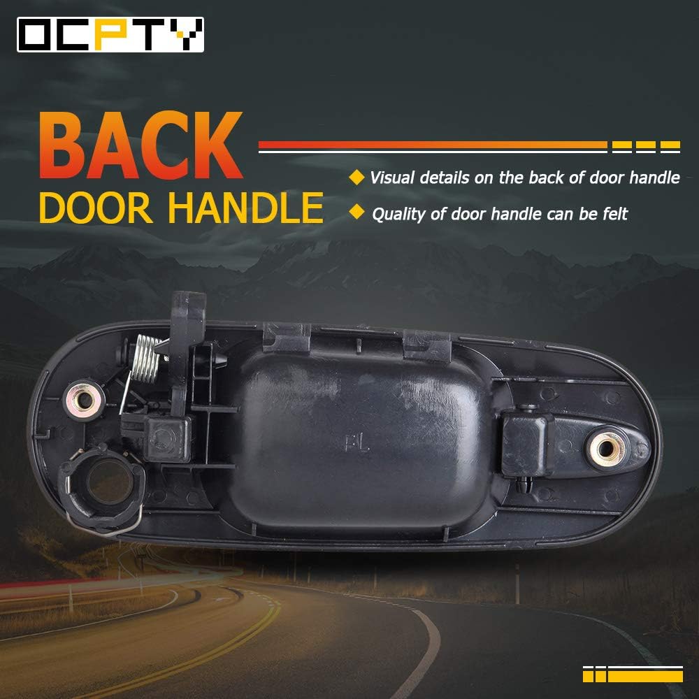 OCPTY Door Handle Exterior Front Driver Left Side Replacement fit 1997-2001 for Honda for CR-V Outside Door Handle Black