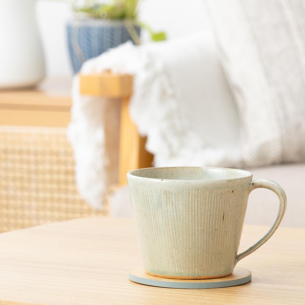 Marui Seito Shigaraki Ware Hechimon Mug, Large, 380ml Capacity, White Bidro, Ivory, 3-4445