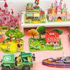 Kids' 3D Puzzle: DIY Castle and Tank Model Building Blocks for Educational Early Learning.