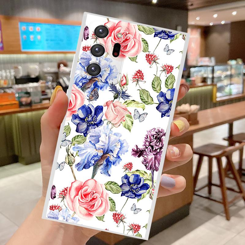 Etui z wzorem kwiatów do Samsung Galaxy Note 20 Ultra 10 Plus Lite Note10 Note20 20Ultra 5G Miękkie silikonowe etui na telefon