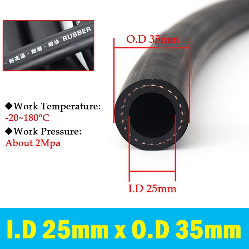 1m/Lot I.D 6-32mm Black High Pressure Rubber Hose Automobile Cylinder Vacuum Explosion-proof Hose Corrosion Resistant Oil Tube
