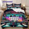 Grand Theft Auto Neon Cityscape Threepiece Set 1 Duvet Cover 2 Pillowcase Without Core Soft And Comfortable Bedding Set