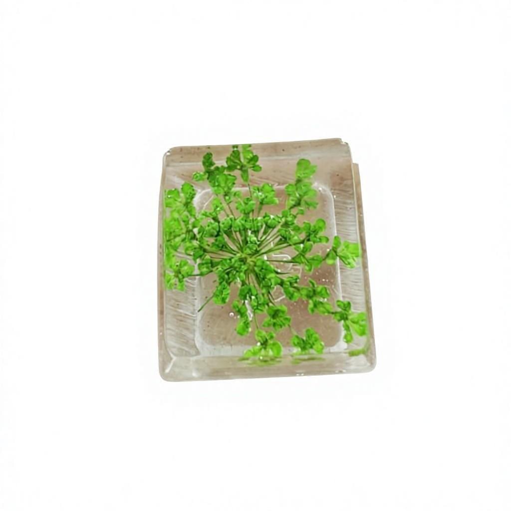 Original Epoxy DIY Translucent Preserved Snowball Flower Keycap - for Mechanical Keyboards