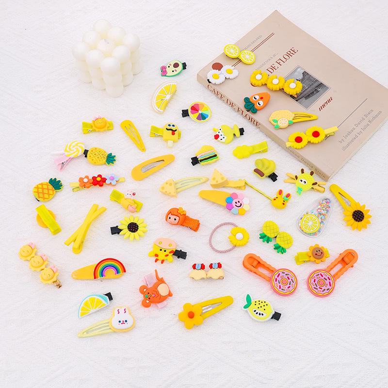 Korean Style Cartoon Candy Color Hair Clip for Girls – Cute, Simple Bangs and Side Clip