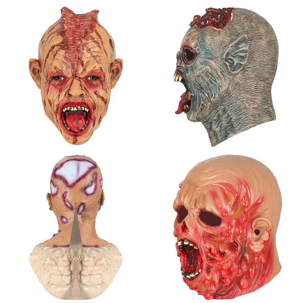 Scary Halloween Latex Mask Terrifying Zombie Costume Decoration