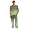 Men's Short Sleeve Pajama Set with Button Fly and Elastic Drawstring Waist