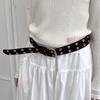 Delidi Delidi Doudle Eyelet Leather Belt (dark Brown)