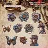 Steampunk Era Retro Character Decorative Stickers - 20 Sheets for Creative DIY Journaling
