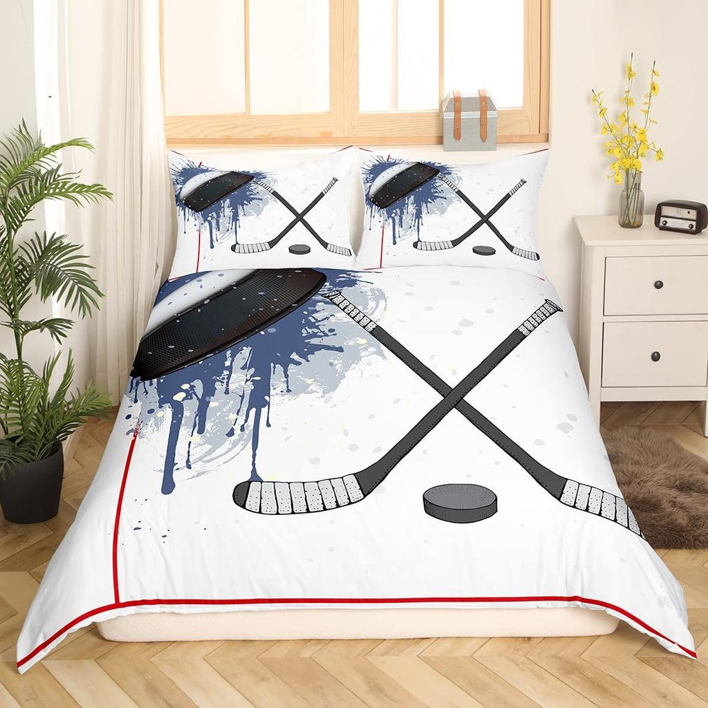 Baseball Three-Piece Quilt Cover Digital Printing Bedding Set American Flag Camouflage Bed Cover