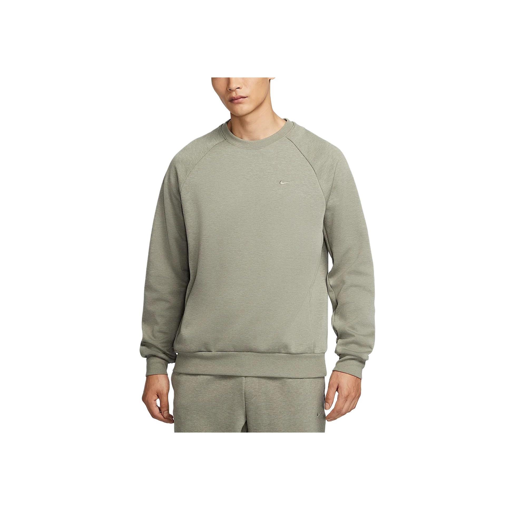 Nike Primary Dri-Fit Zonbescherming Sneldrogend Veelzijdig Pullover met Ronde Hals Heren Sweatshirt Licht Legergroen FZ0972-320 4XL