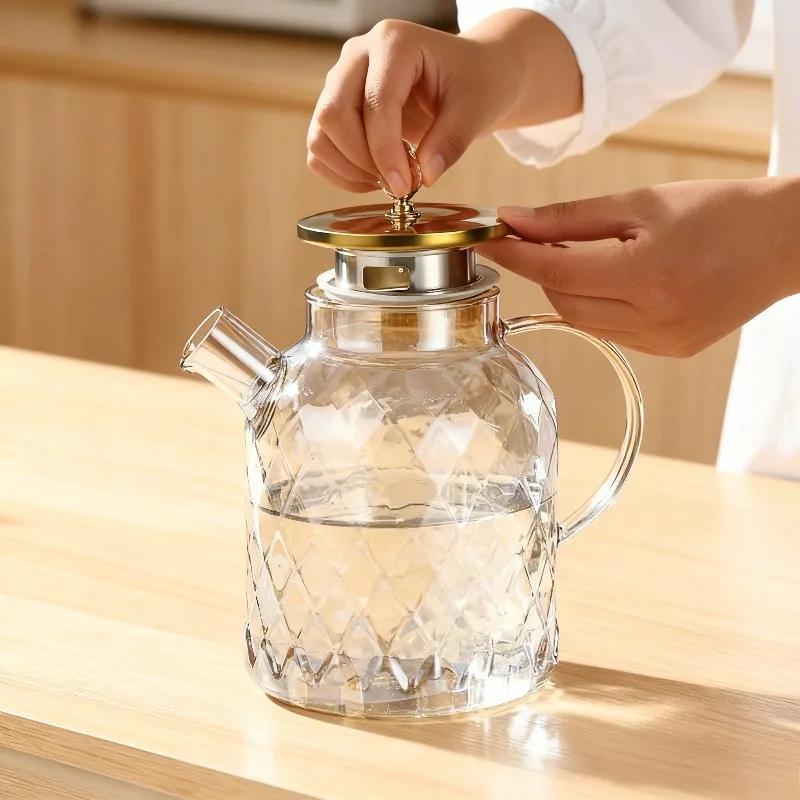 1/1.8L High borosilicate glass cold water jug beauty health teapot tea infuser chinese tea set samovar matcha tea set tea kit