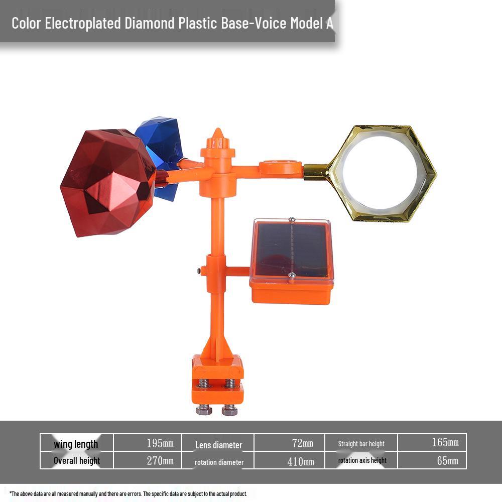 Odblaskowy odstraszacz ptaków zasilany energią słoneczną i wiatrową na farmy zewnętrzne i stawy rybne