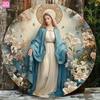 Metal Tin Sign Virgin Mary Wall Art Vintage Retro Outdoor Garden Decor