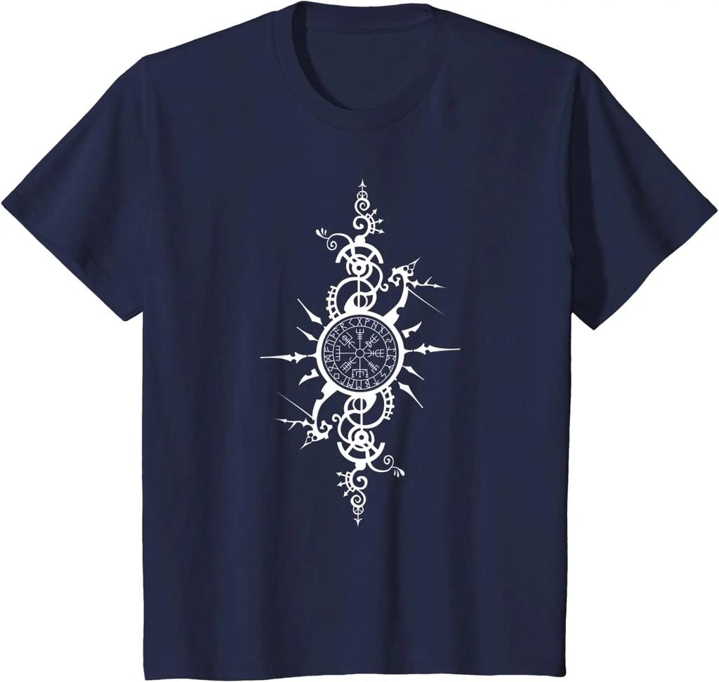 Celtic Vi King Compass Vegvisir Rune Nordic Symbol T-Shirt. Premium Cotton Short Sleeve O-Neck Mens T Shirt New S-3XL