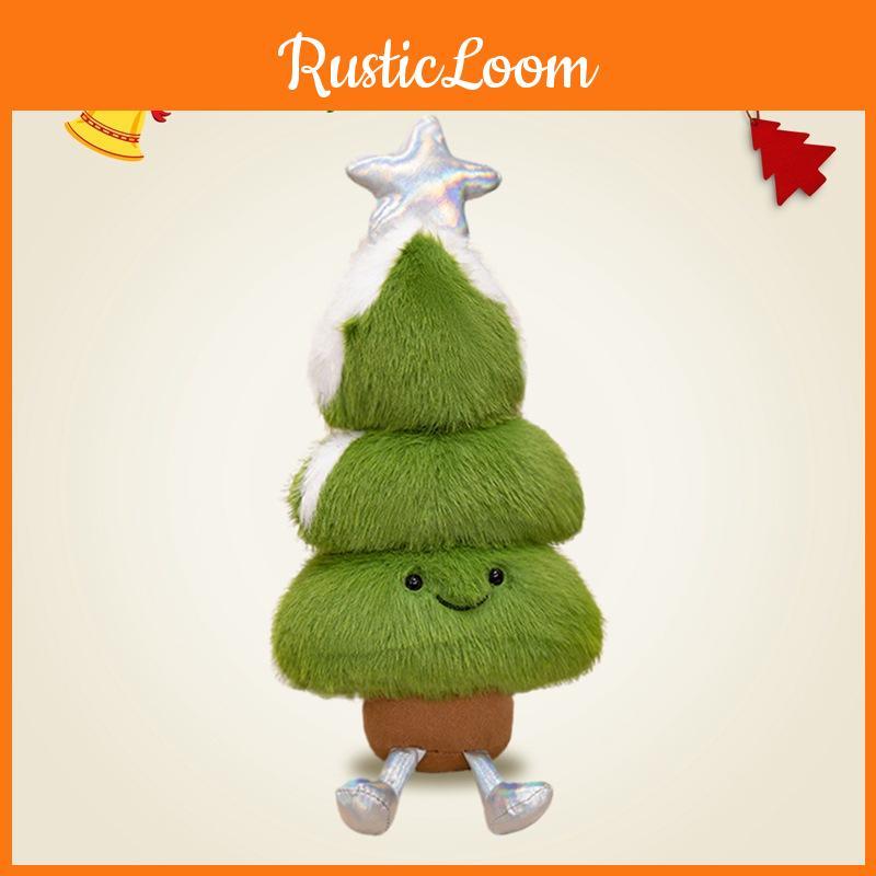 Christmas Plush Tree Ornament Soft Fabric Holiday Party Props Photo Accessories
