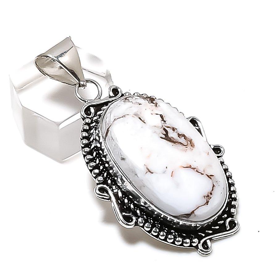 Natural Wild Horse Gemstone Handmade 925 Sterling Silver Pendant 2.09 ETC-14260