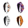 Skull Pumpkin Print Hairband Knotted Design Festival Hairband For Halloween Party Costume Accessories for Adult Children