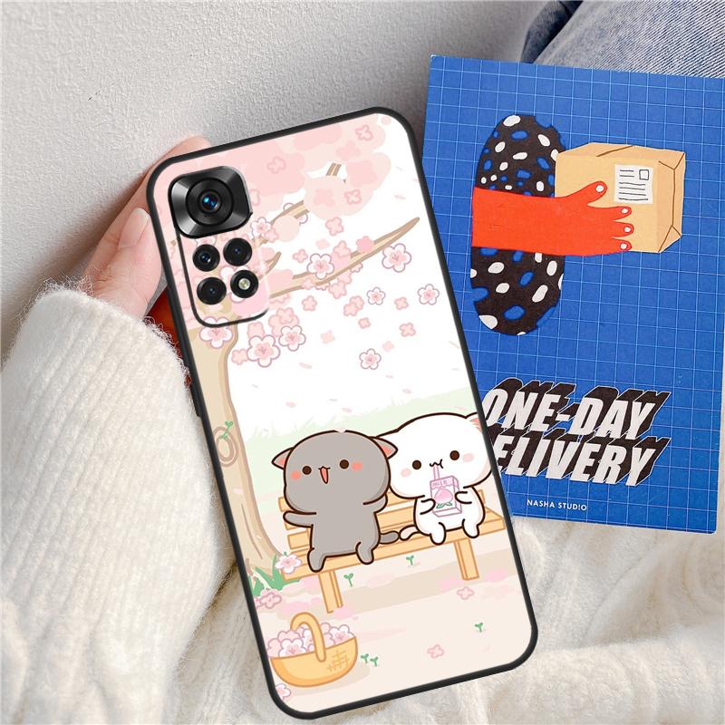 Cute Kawaii Cat Funda For Xiaomi Redmi 14C 10C 12C 13C Redmi Note 14 Pro 9 10 11 12 10S 11S 12S 13 Pro Case