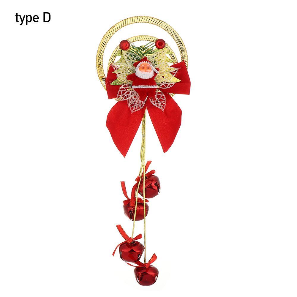 Door Ornament Christmas Pendant Christmas Decoration Gift Tree Pendant Santa Claus Small Bell Xmas Decor