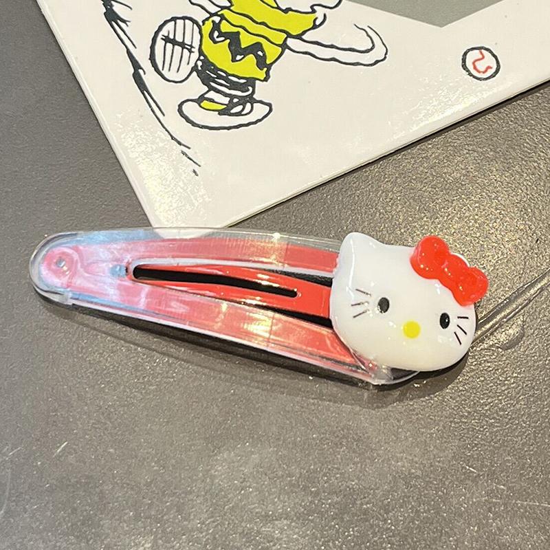1 Pcs Red Pink Y2K Cartoon Cat Paw Hair Clip Headwear Travel Hairpins Headdress Hairclip