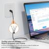 Cat6A Ethernet Cable 10Gbps 500MHz 360 Degree Rotatable Cat6A Networking Internet Lan Cord for PC Routers RJ45 Cable