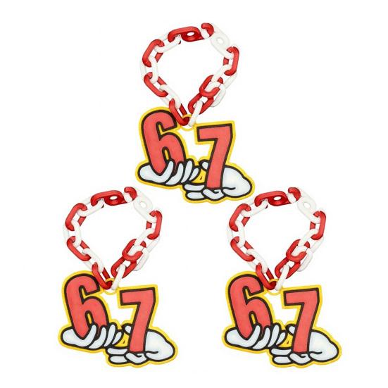 67 Necklace Holiday Accessory Bright Cheerful Design Elf Pranks 3D Printed Necklace Kids Elf Props On