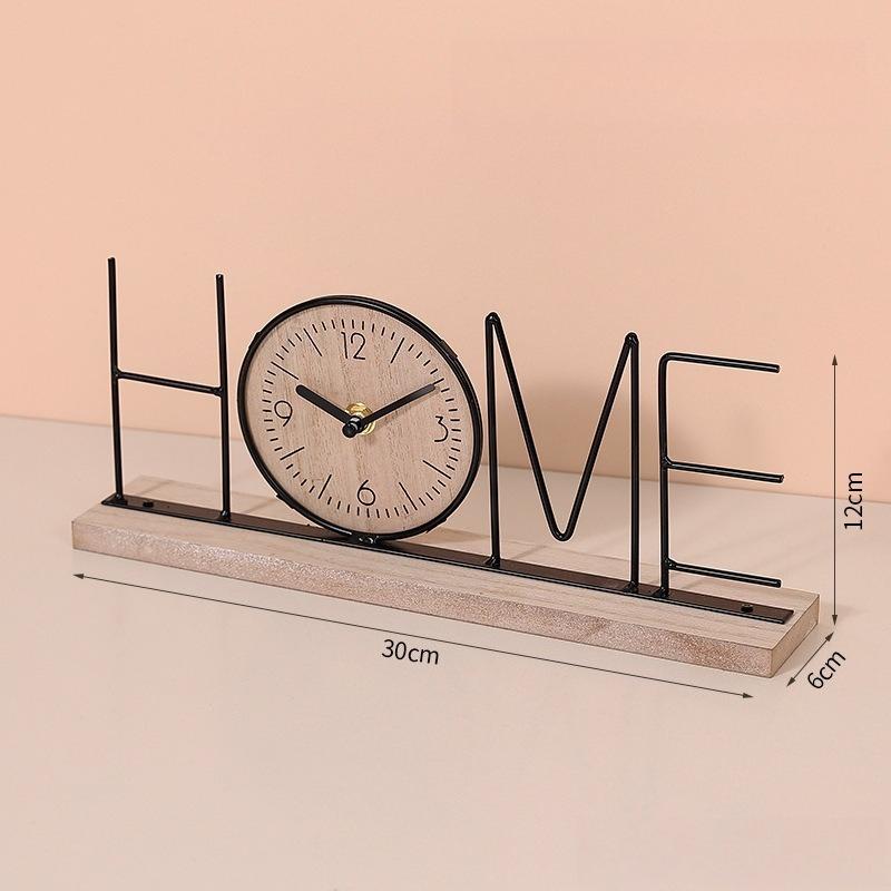 Iron Simple Letter Clock Ornaments Home Entrance Living Room TV Cabinet Desktop Decoration Decoration Decoration