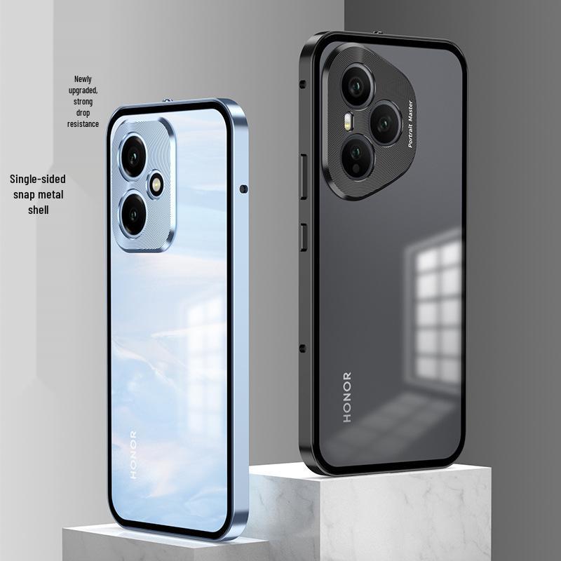 Honor 400/400pro Snap-Button Metal Frame Phone Case with Frosted Back