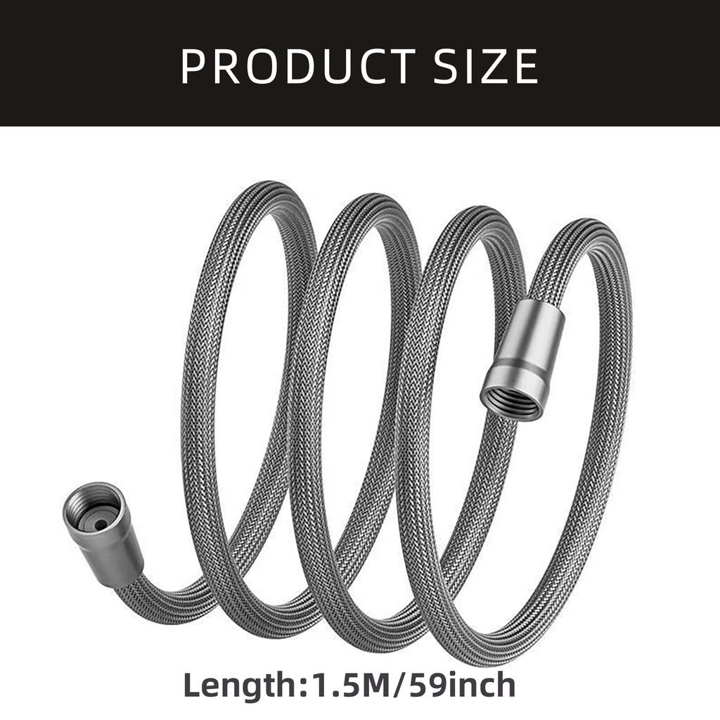 5FT Shower Hose Flexible Handheld Replacement Flexible Shower Hose Attachment Nylon Hose for Bathroom & Bidet Sprayer