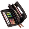 Herren Doppelreißverschluss Business Clutch: Handtasche mit großer Kapazität für Handy und mehreren Kartenfächern