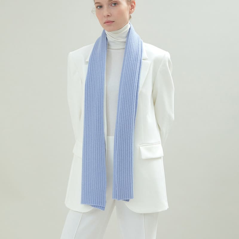 PREZZO 100% Cashmere Knit Muffler GRIS (5 colors)