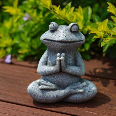 Cute Garden Garden Simulation Animal Living Room Desktop American Meditation Yoga Frog Resin Ornament