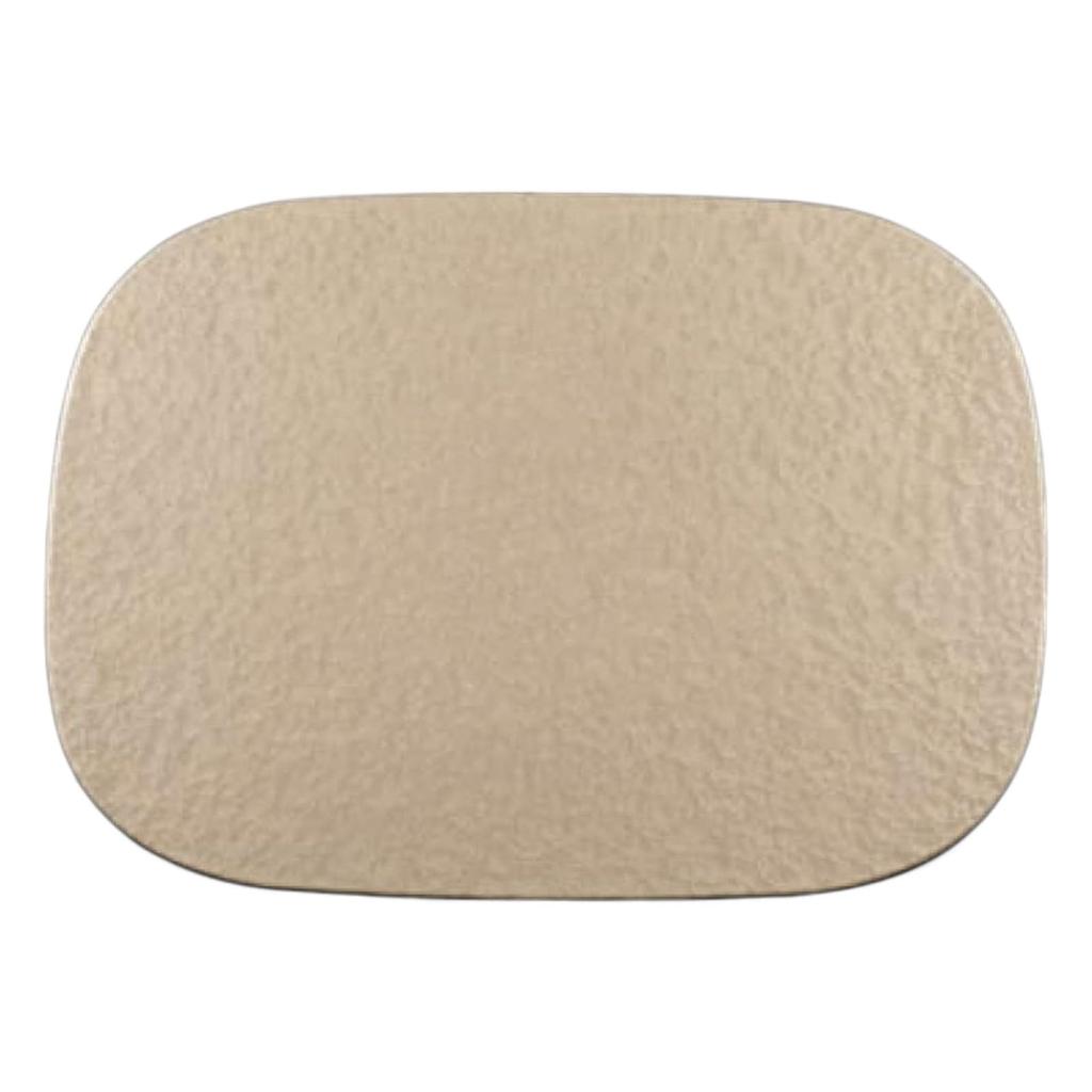 Gion Oban Tray in Champagne and Lacquerware Made in J-kitchens (Gion Oval) (42cm) Gold, Aqua, Black. (ABS Resin). Japan.