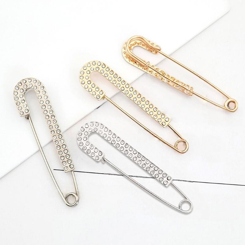 Rhinestones Waist Cinching Clip For Sweaters Coats Metal Decorative Brooch Pin Scarf Accessories Sparkling Decoration