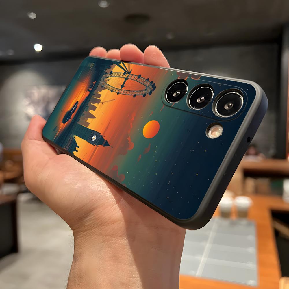 

London Big Ben Phone Case For Samsung A56 A36 A26 A16 A15 A25 A35 A55 A14 A34 A24 A54 Black Soft Shell Samsung A23