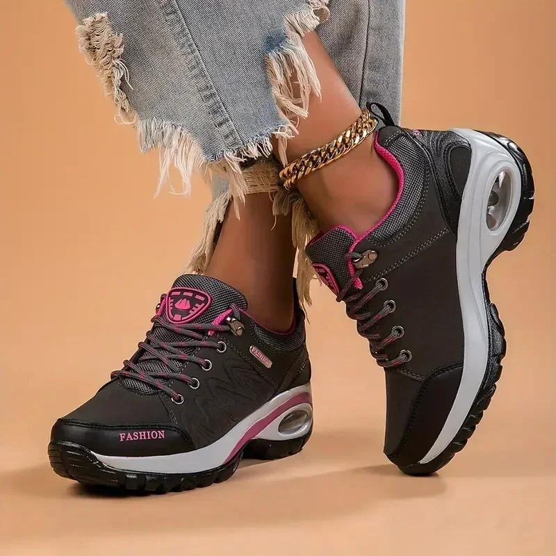 Summer Women's Flat Shoes Outdoor Casual Thick Soled Walking Shoes Fashionable Korean Version Luxury Anti Slip Camping Shoes