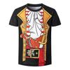 Wacky Spoof Pirate Digital Print T Shirt With Breathable Polyester For Youth Summer Casual Wear
