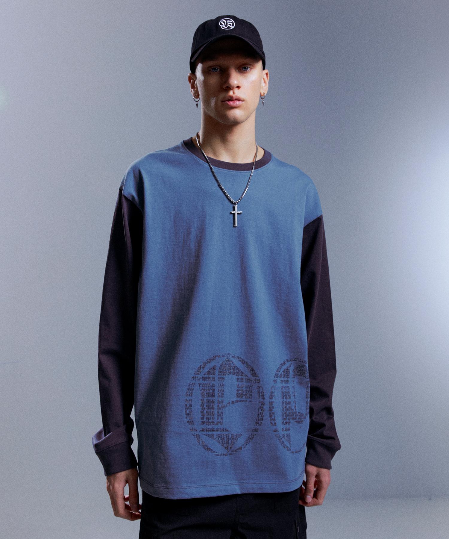 Episode Untitled Symbol Print Long Sleeve Blue 2