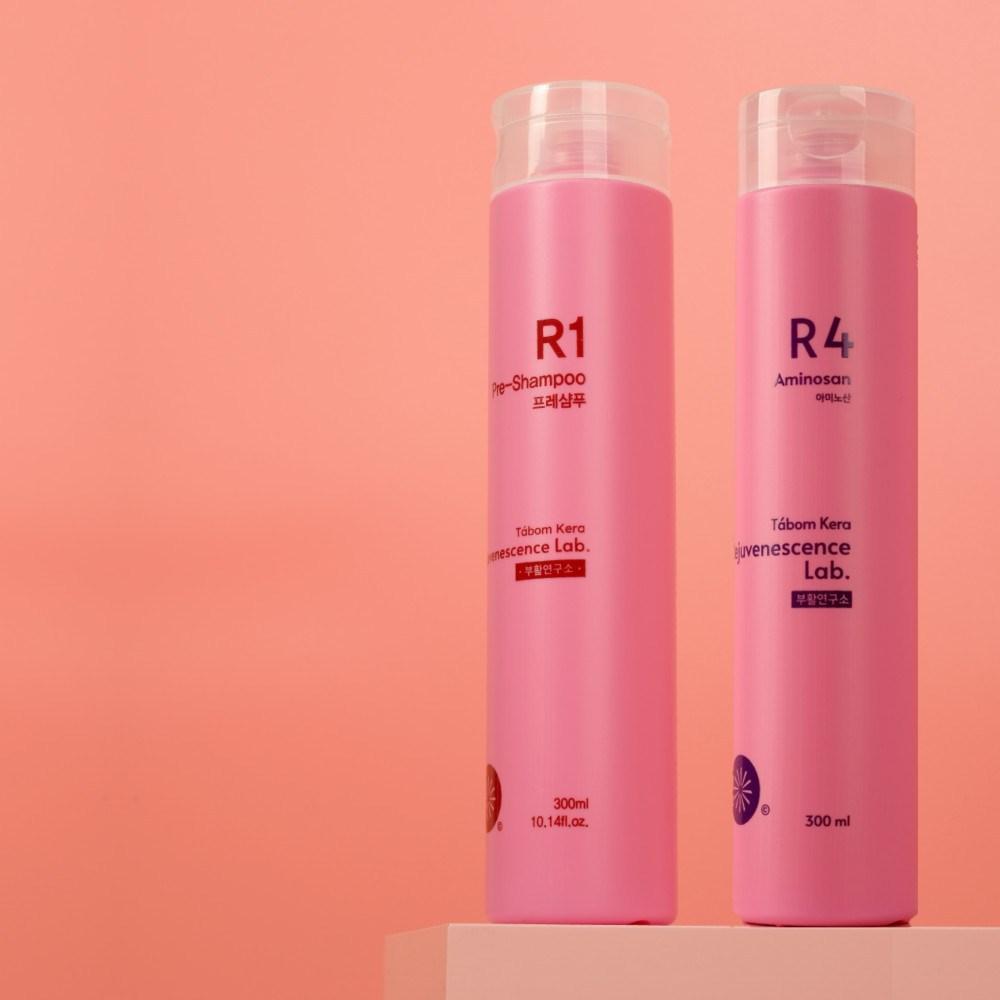 Taebong Kera Resurrection Lab R1 Pre-Shampoo + R4 Amino Acid Clinic 2-Piece Set, 300ml each, 1 pcs