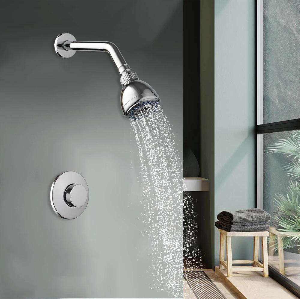 

KEMAIDI Commercial Outdoor Shower Kit,Outdoor Shower Fixture System Push Handle Shower Faucet for Bathroom or Beach Wall Mount