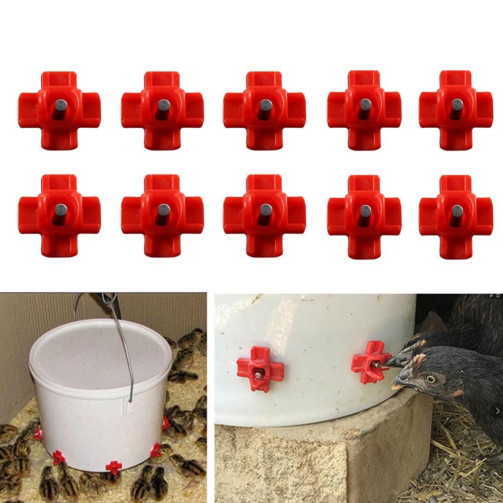 10PCS Chicken Nipples Waterer Automatic Poultry Drinkers Hen Bird Pigeon Quail Waterer