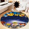 Roblox Printed Round Rug Carpet Chair Rug Area Rug Entryway Doormats,for Office Chair Living Room Bedroom Kitchen Room.