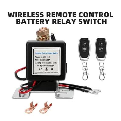 12V-24V Car Battery Disconnect Switch Anti-Theft Upgrade Prevent Power Drain Battery Switch Relay With Remote Control For Auto