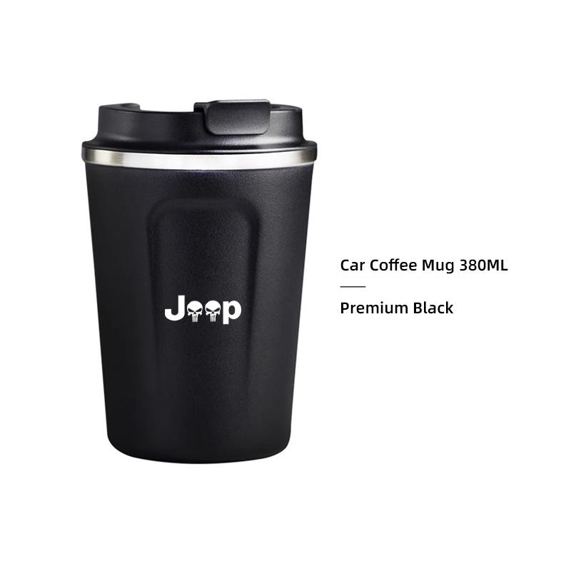 Coffee Cup Stainless Steel Car Thermos Water Bottle Travel Mug For Jeep Wrangler Grand Cherokee Avenger Compass Wagoneer Patriot