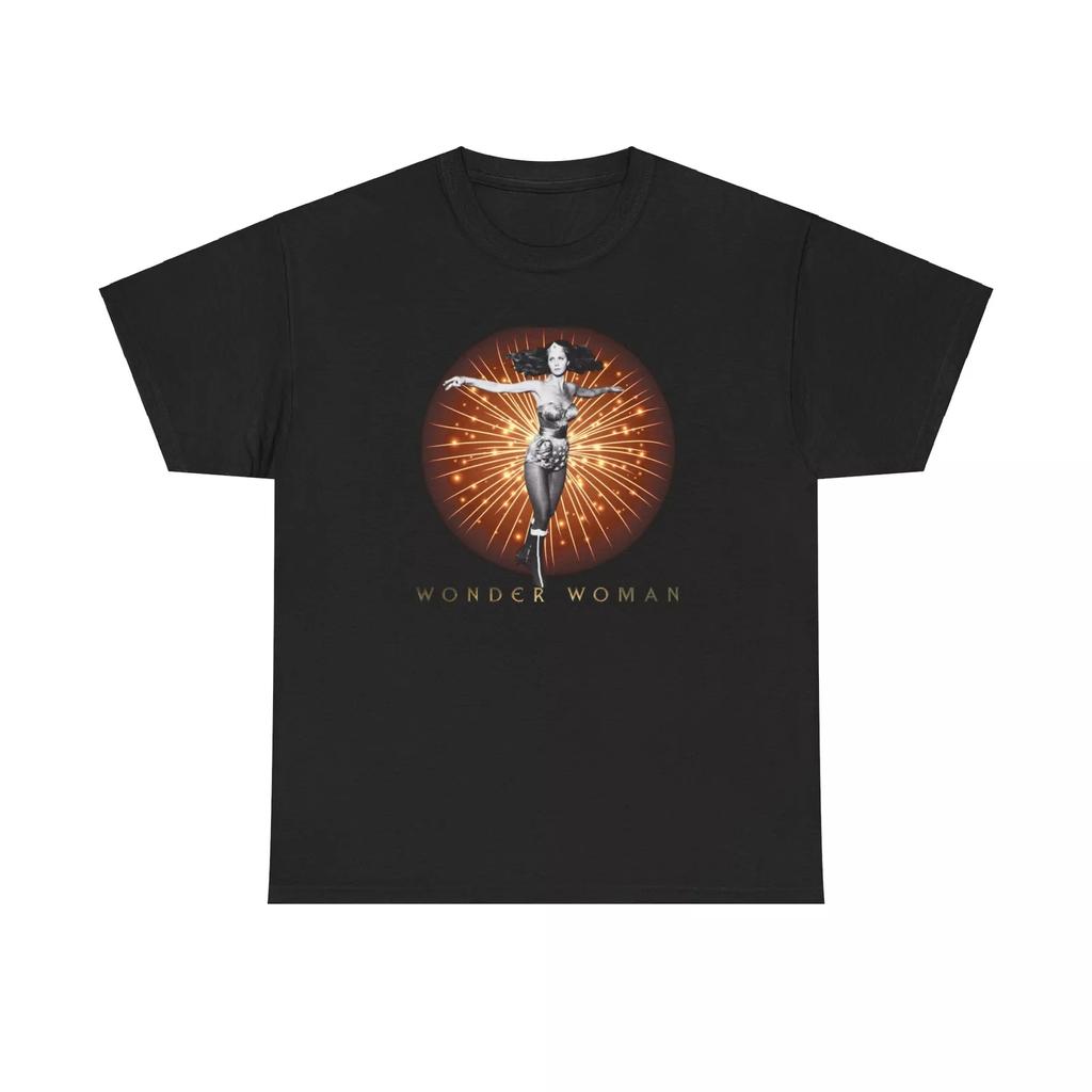Wonder Woman Spinning Heavy Cotton Tee, 70s Classic TV Show, TV Series Fan Gift