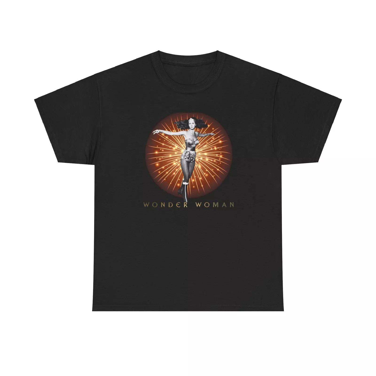 

Wonder Woman Spinning Heavy Cotton Tee, 70s Classic TV Show, TV Series Fan Gift 4XL