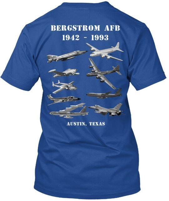 Bergstrom Afb Remembering - 1942 1993 Austin Texas T-Shirt Made in USA S-5XL Unisex T-Shirt S
